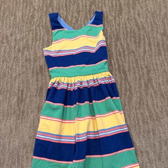 Polo Ralph Lauren Multicolor Striped Sleeveless Dress Girls Small Size 7 - Picture 1 of 6